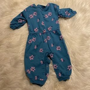 3/25$ Carter's Child of Mine Blue and Pink Floral one piece Jumpsuit